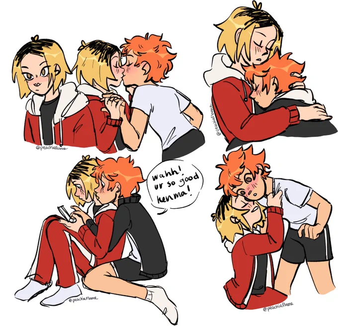 Imagine, Kenma and Hinata cuddling at night,,,, and just being happy to be in each other's presence,,,,,, oh f*ck give me a moment,,,,, i-im c-cryingg,, 