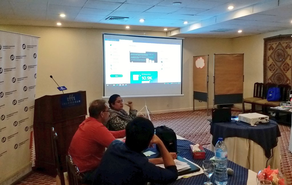 aamirsamjad's tweet photo. Day 2: @dabbiya shares a social media analysis of @FNFPakistan partners organisation's social media accounts and explains a crucial link for improving digital presence and visibility of their impressive work. https://t.co/fiGWxNRchX