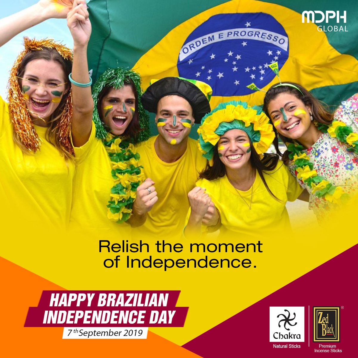 We wish all blissful Brazilians a Happy Independence Day.

#IndependenceDay #Brazil #September #Parades #concerts #celebrates #brazilian #Brasil #National #holiday #happy #MDPHGlobal #ZedBlack #ChakraAroma #aroma #chakra #Incense #premium #natural #moment #Independence