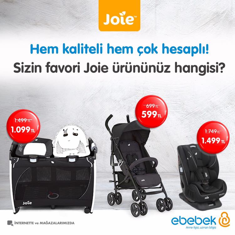 Sizin favori Joie ürününüz hangisi? 😍 Tüm Joie ürünlerini keşfetmek için sizi ebebek Anatolium Ankara mağazasına bekliyoruz ;) #ebebek #anatolium #ankara #joie #bebekarabası #bebekkoltuğu