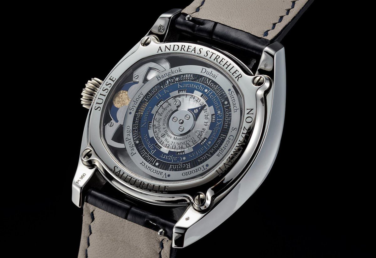 SJXwatches's tweet photo. When Bjorn Meijer wanted a unique travel watch, he went to @AndreasStrehler, and so started a multi-year project to build a custom timepiece (that has a world time, GMT, moon phase and remontoir). Read his full story here: https://t.co/RI904l9VmI @AHCI_Updates https://t.co/P1uslufYSa