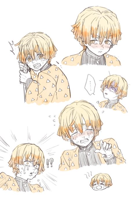 沙夜▪CWT@J05さんがTwitterに投稿した我妻善逸(鬼滅の刃)のイラスト。