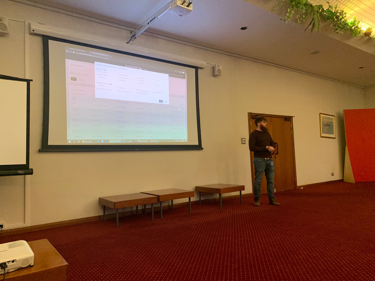 RAFAC_Digital's tweet photo. First for demonstration is AMS (Account Management System) - this is the tool our BADER POCs use to manage accounts within their Wings/Regions. A much needed update and some useful features on the way! #baderconference2019 https://t.co/05yhUpyxsH