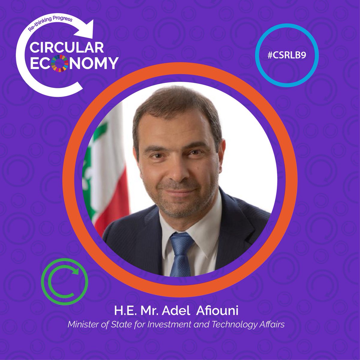 csrlebanon's tweet image. We are pleased to welcome H.E @adelafiouni, Minister of State for #Investment and #Technology Affairs, as a keynote speaker to the 9th annual #CSRLEBANON FORUM #CSRLB9  #circulareconomy #innovation #Design #SDGs #CSR #CSRLB
csrlebanon.com/Forum_