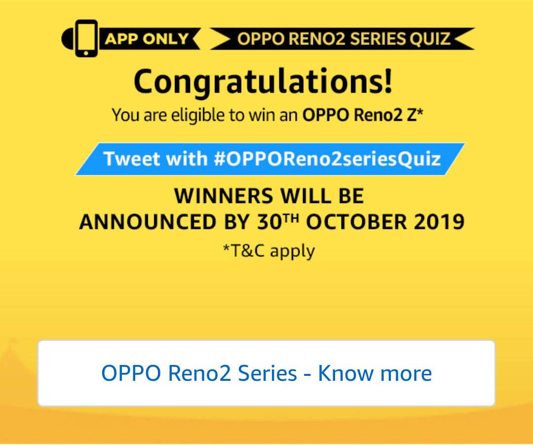 Bharatdevra4's tweet photo. #OPPOReno2seriesQuiz https://t.co/fFkDJZUr2j
