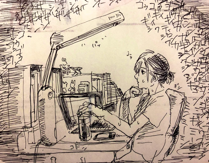 夏うるさいよねって落描き 