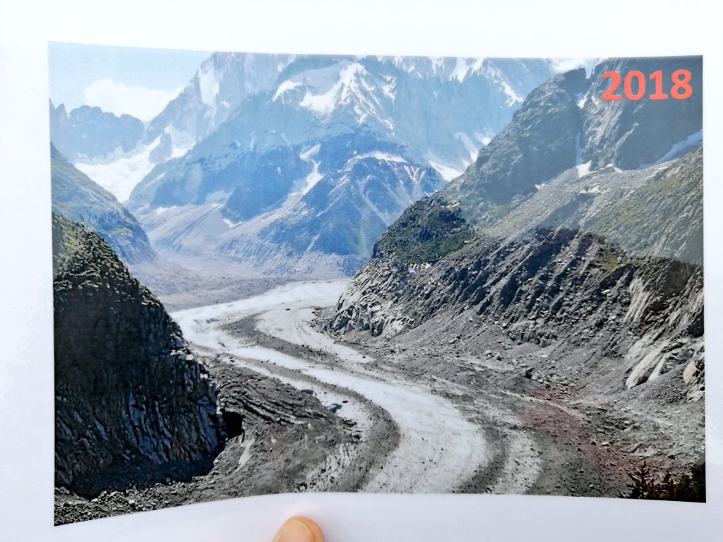 El antes y el después del 'Mar de Hielo' de @Chamonix_France #merdeglace