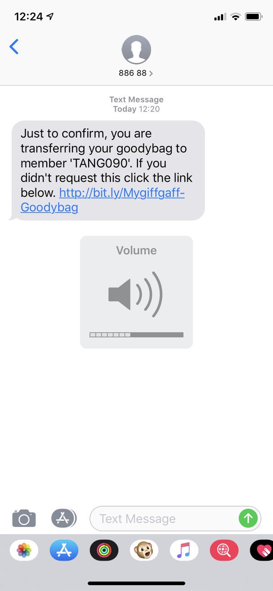 posymay's tweet photo. @giffgaff someone seems to be running a scam... I got this text, which leads to a fake site taking login details https://t.co/87Wxhu49ff
