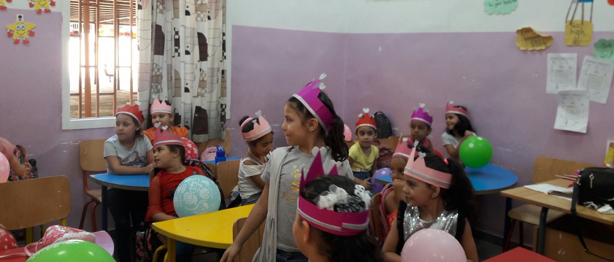DaniaHadid's tweet photo. All #palestine #refugee #Children at @UNRWA #Lebanon #field #schools are welcomed as #royalty with #crowns on their #heads.  #FirstDayOfSchool2019 . May it be a a prosperous productive year full of active learning and character building #SDG4 #quality #education https://t.co/LF3DbUcVB5