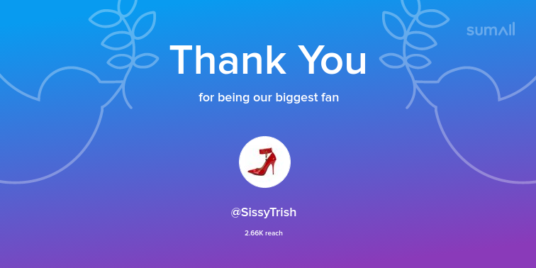 Ladyewaaddict's tweet photo. Our biggest fans this week: SissyTrish. Thank you! via https://t.co/Pe28X1UssW https://t.co/RvCfN59LVn