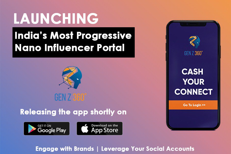 360Genz's tweet photo. Finally, the wait is over. Launching GenZ360, a Nano Influencer platform that makes an everyday social media user into a "Nano Influencer".

Check us out - https://t.co/TFepVIcpnS. 
Releasing the Application on Android and IOS shortly. https://t.co/jzyJ9DB01r