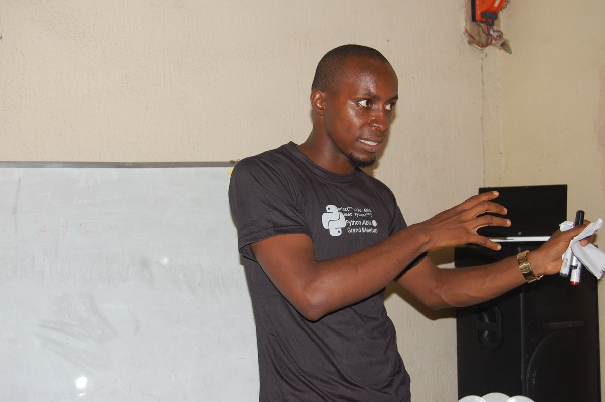 AbiaPython's tweet image. We aimed to carry along those beginning their journey into programming and python by holding an installation party/introductory class. They were introduced to Python, Anaconda, Git and Django.
Thanks Alex for facilitating this session. Welcome our newbies to #python 
#AbiaMeetPy