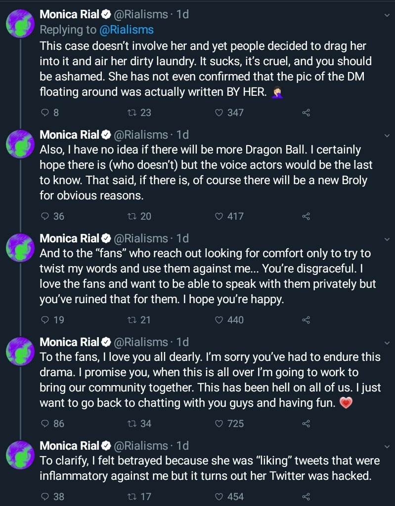 YoungbloodRay95's tweet photo. IDK who's worse right now Monica and Jamie Marchie still doing this sickening victim narrative or their ass kisser's literally eating every word without so much as questioning them
#IStandWithVic #notmybulma #hypocrisy #VicKicksBack #funimationisover https://t.co/Q4J6AgVYLK
