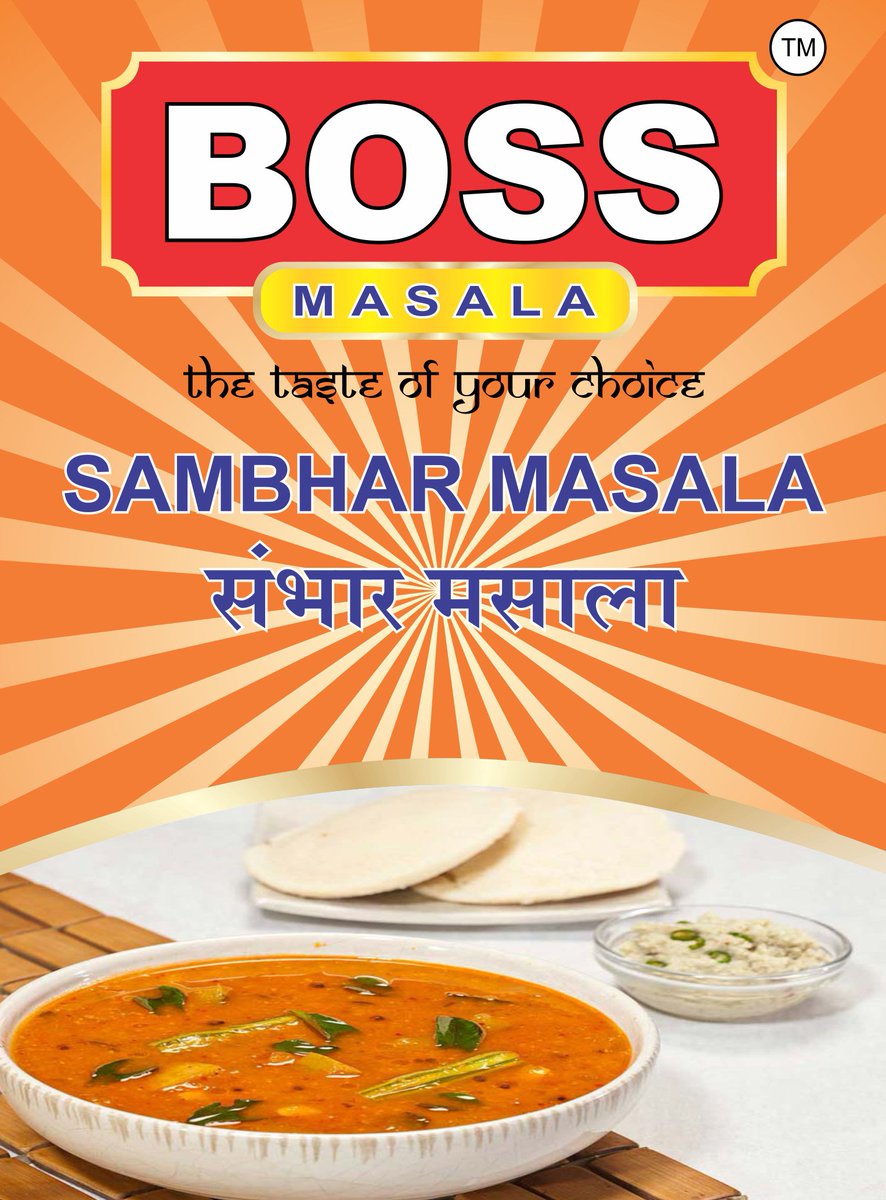 BossMasala's tweet image. Boss Sambhar Masala
Available In 20 g, 50 g, 125 g, 250 g, 500 g or As Per Customer Requirement.
Contact Us Today And Get Special Price.

#bossmasala #sambharmasala #specialprice #contactus