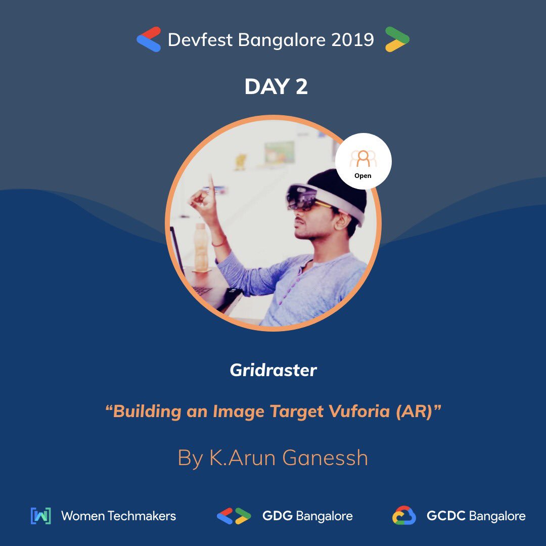 A creative nerd, <a href="/karunganessh/">Arun Ganessh</a> from <a href="/gridraster/">GridRaster</a> will talk about AR- building an inage target Vuforia on day 02 of the devfest! Get you imagination ready all who grabbed a seat for #DevFest19 #DevFestBlr! Tickets sold out 👾👾👾
And the countdown has begun!!