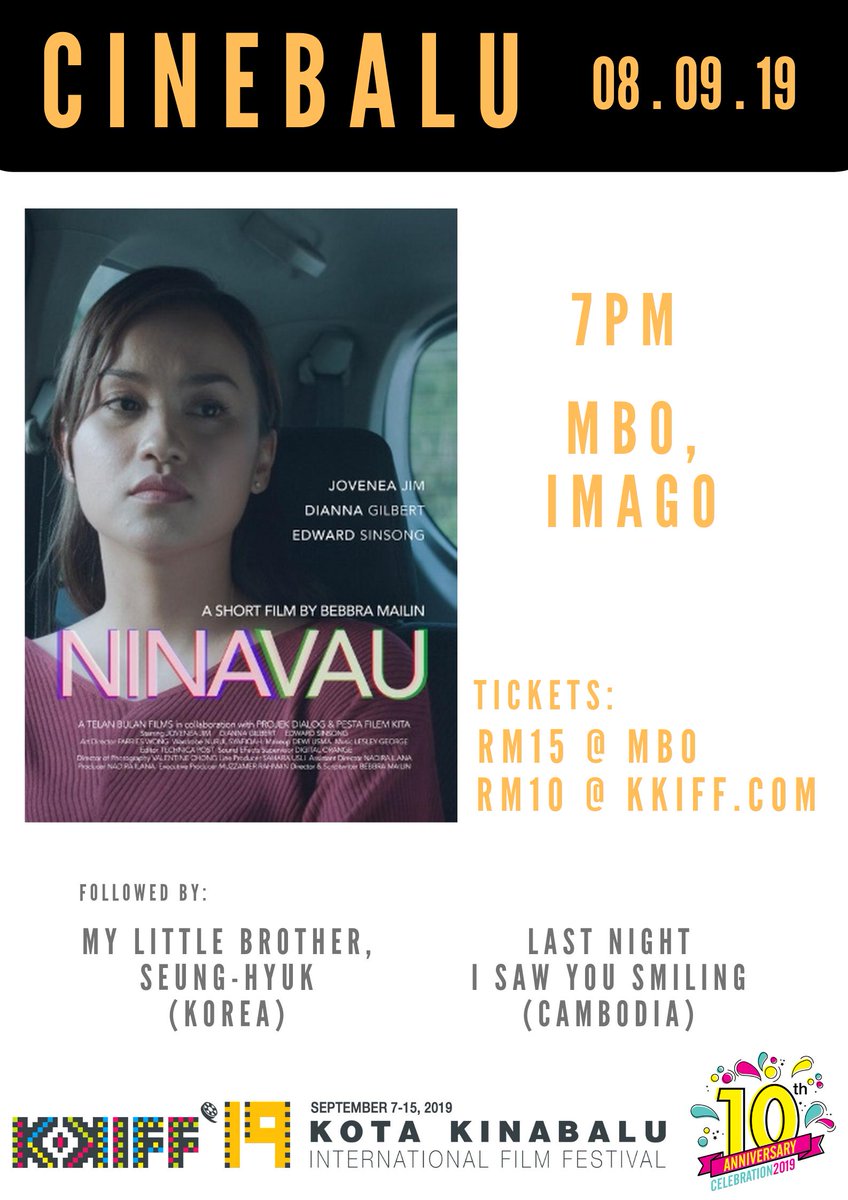 KKIFilmFest's tweet photo. We're screening Ninavau a Sabahan story by Sabahans! 

Screening at @mbocinemas
Imago Mall, @KKCity
Get your tickets!!

#filmfestival #KKIFF2019 https://t.co/AdmLwHfPnA