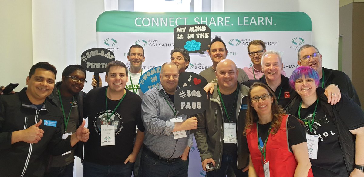 sabmotta's tweet photo. Huge thanks to all speakers 🙂
@IM_DeepakM @nirmalmt @sc_holden @wynhopkins @martin_cairney @Neil_Hambly @TheHybridDBA @cbryden @HeidiHasting @sqllensman @MartyCatherall
#sqlsatperth #sqlsat894 #sqlpass #sqlfamily https://t.co/e9DehJzsdW