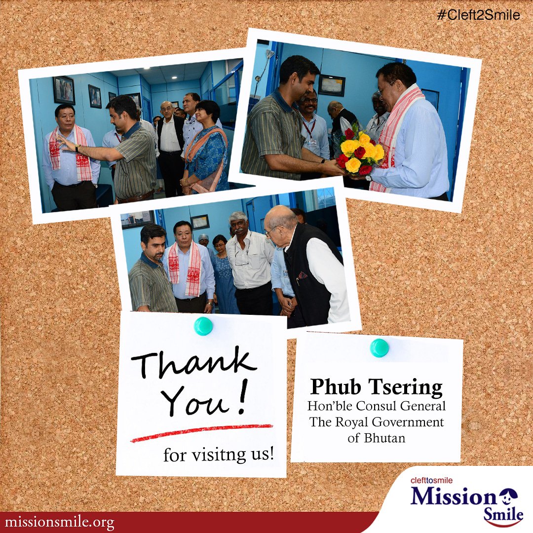 MissionSmileInd's tweet photo. The Hon'ble Consul General of #Bhutan, Mr Phub Tsering visited #Guwahati Comprehensive #CleftCare Centre (GC4) on 6th Sept. Mr Tsering expressed the possibility of a partnership to make our #cleft care services available for the cleft patients in Bhutan. #cleft2smile https://t.co/boyuoqPWfA