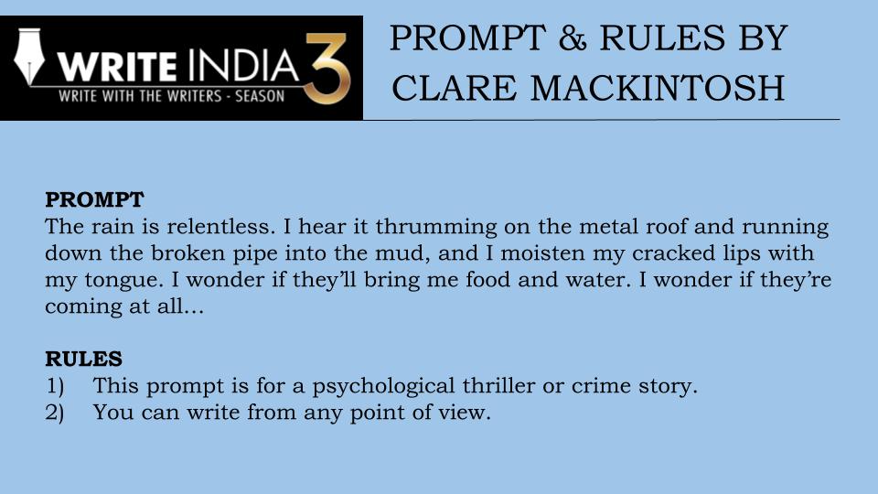 TOI_Books's tweet photo. The wait is over! 
Write India Author of the Month @claremackint0sh shares her #TOIWriteIndia prompt and rules! 
Ready to spin an impressive tale?

@VinitaNangia https://t.co/J90VkeeUo5