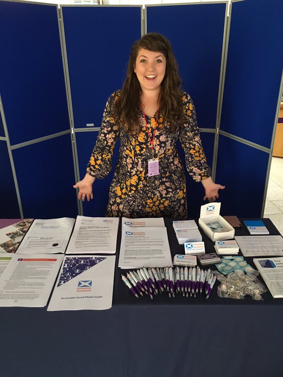 AP4DP_Scot's tweet photo. @NomiWaite is all set up and ready for #ScotlandWomenStand @theParliamentP event! Ready to promote #AccessToElectedOffice and @InclusionScot! #AccessAllAreas @AP4DP_Scot https://t.co/A4RZOcYpIY