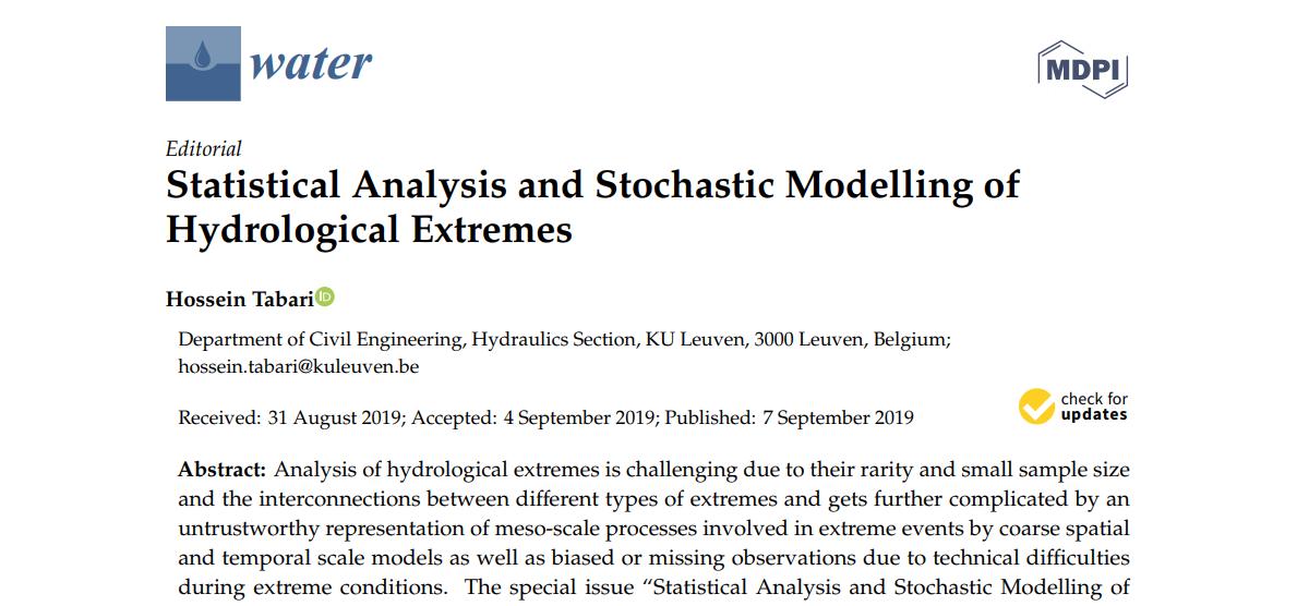 TabariHossein's tweet photo. Check out my Editorial for the Special Issue “Statistical Analysis and Stochastic Modelling of Hydrological Extremes” in @Water_MDPI.
https://t.co/vwG5Iq1sps

#extreme #precipitation #floods #drought #ClimateChange #downscaling #forecasting #compound events @MDPIOpenAccess https://t.co/8Sll7l3TgK