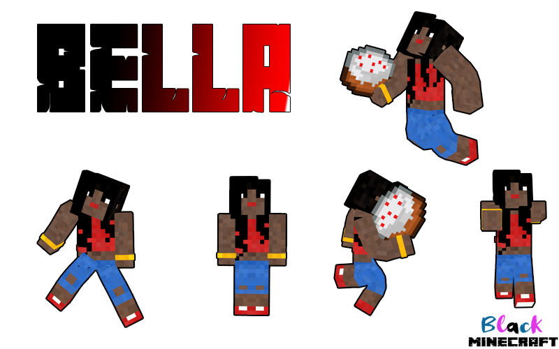 _JaneyLaney's tweet photo. Made a skin for a Moderator tonight :) #TeamBella look she has curls in her hair!! Definitely had fun making another @Minecraft skin on @WatchMixer and cannot wait to make more #BlackMinecraft #SkinsThatLookLikeUs #ContentCreator #MinecraftSkins #CakeJump #MixerPartner https://t.co/HKFetLrCuG