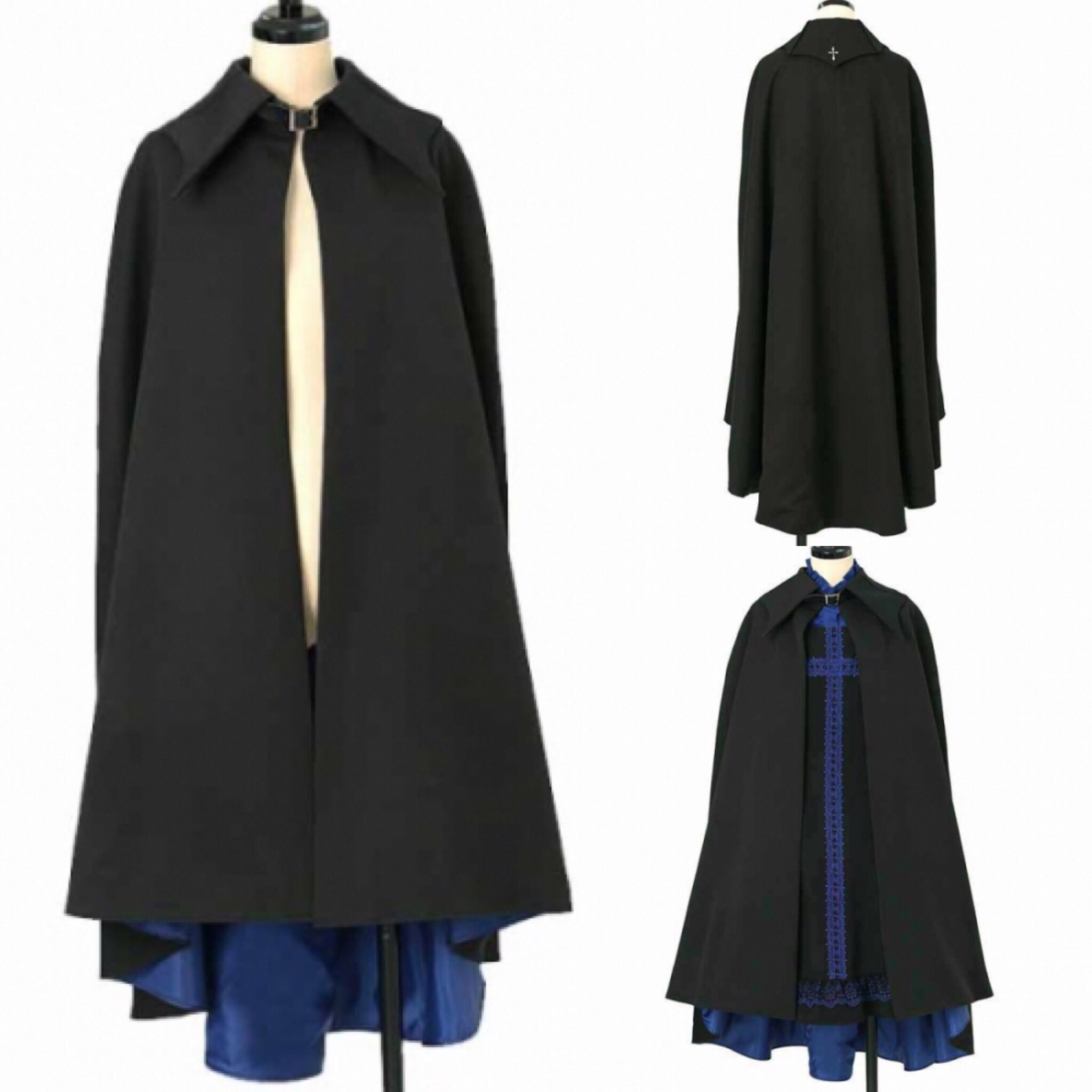 Moi-meme-Moitie立ち襟コウモリマント