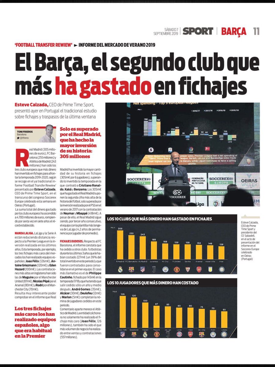 ptimesport's tweet photo. 🗞 | Great media covering of the #FootballTransferReview 2020 by @ptimesport https://t.co/2i0YflDIiJ