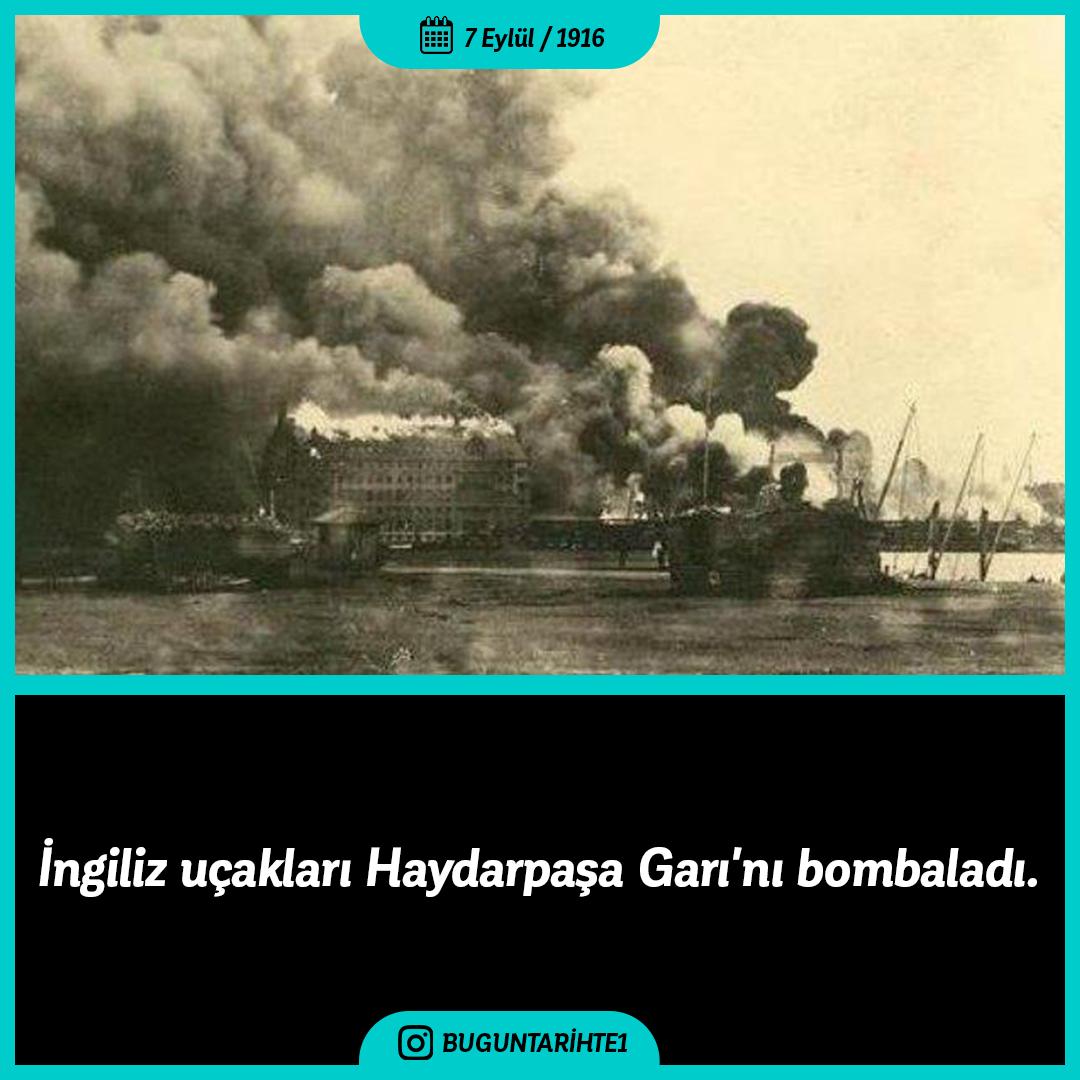 BugunTarihte1's tweet photo. 7 Eylül / 1916
İngiliz uçakları Haydarpaşa Garı'nı bombaladı.
#tarih #tarihtebugün #7Eylül https://t.co/GLVqavabkt