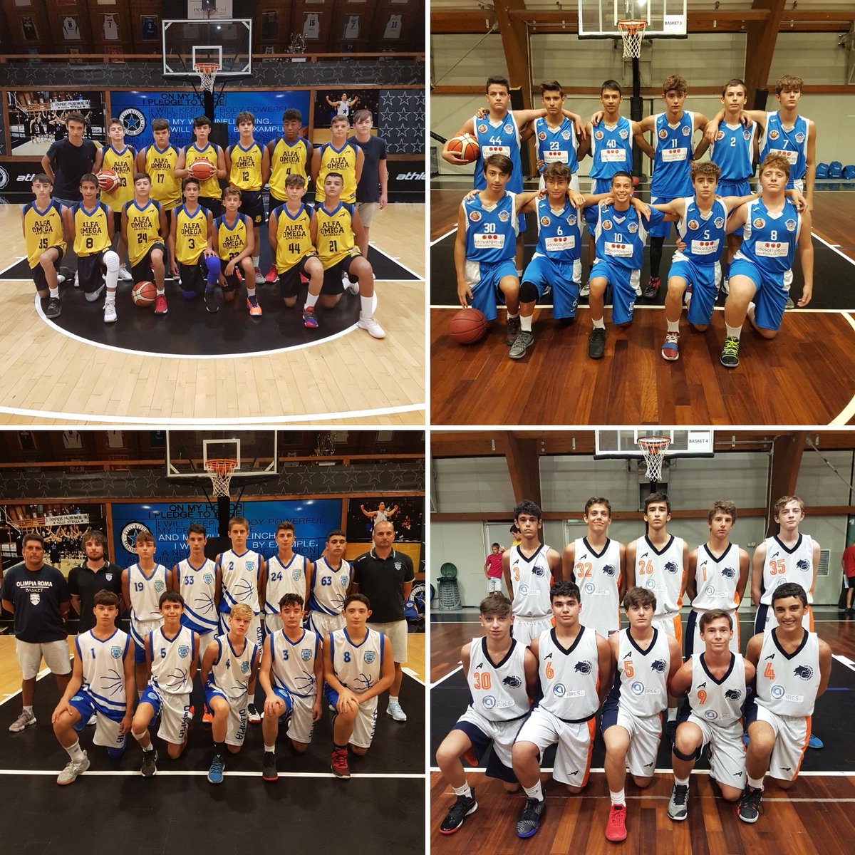 StellaAzzurraRm's tweet photo. 8° Memorial Mario Delle Cave. Alfa Omega Ostia, NPC Willie Rieti, @OlimpiaRomaBk e @Tiber1967 promosse al tabellone principale del torneo U15 maschile 👏

Il programma completo di oggi: 
👇
https://t.co/5Z6zEg0Imp 
#stellanation #talentaintenough #mdc8 #mdc2019 https://t.co/R97PPbpzzM