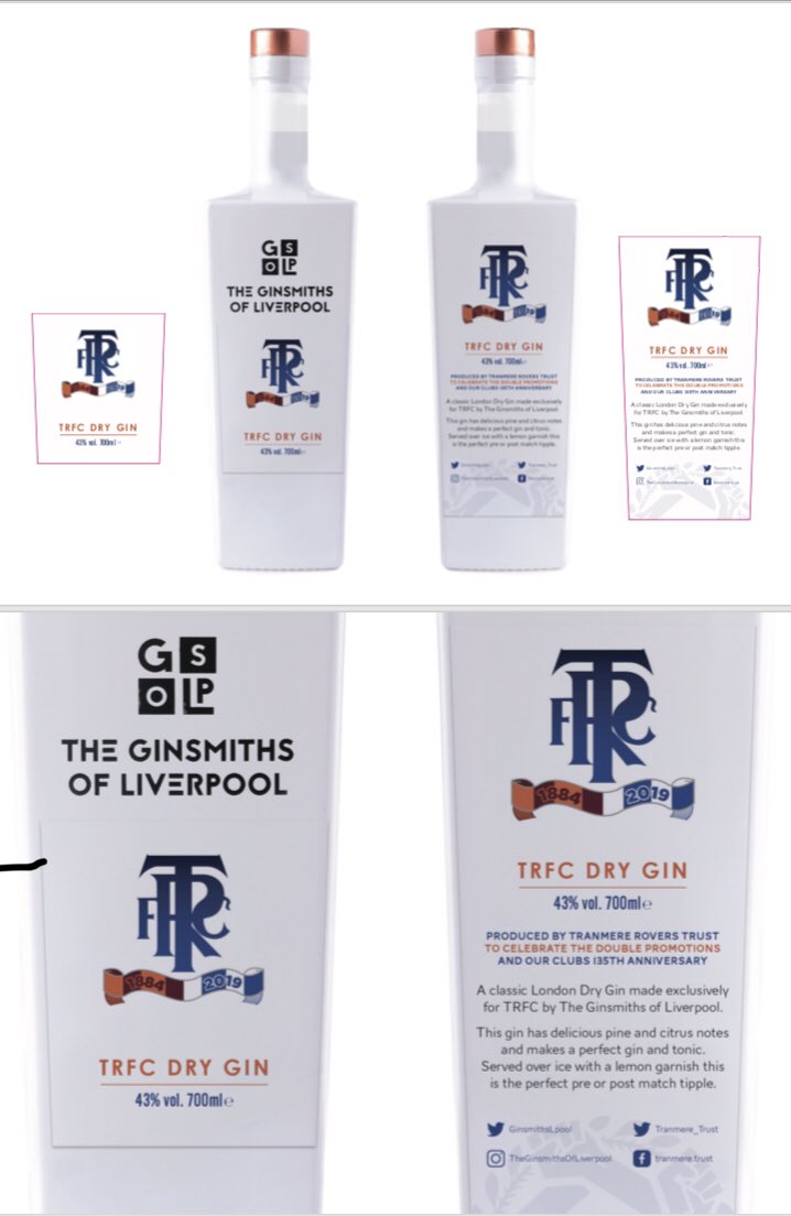 Tranmere_Trust's tweet photo. Order online https://t.co/jGZtcmxbHa Kings Lager or Trfc gin both produced in collab with @lovelanebrewing @GinsmithsLpool to celebrate the clubs 135 anniversary. Ideal gifts for fellow fans. Gin available in Fan Park today #swa #trfc #tranmere @TranmereRovers @SouthernSWA1 https://t.co/eb2LuU6MAF