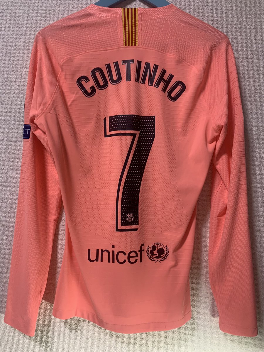 Naomar Jr Fcバルセロナ 18 19 サード 長袖 コウチーニョ 選手支給 Fc Barcelona 18 19 Third L S Coutinho Player Issue Forcabarca バルセロナ Mesqueunclub バルサ Ucl チャンピオンズリーグ Playerissue Matchworn Matchwornshirt 実使用