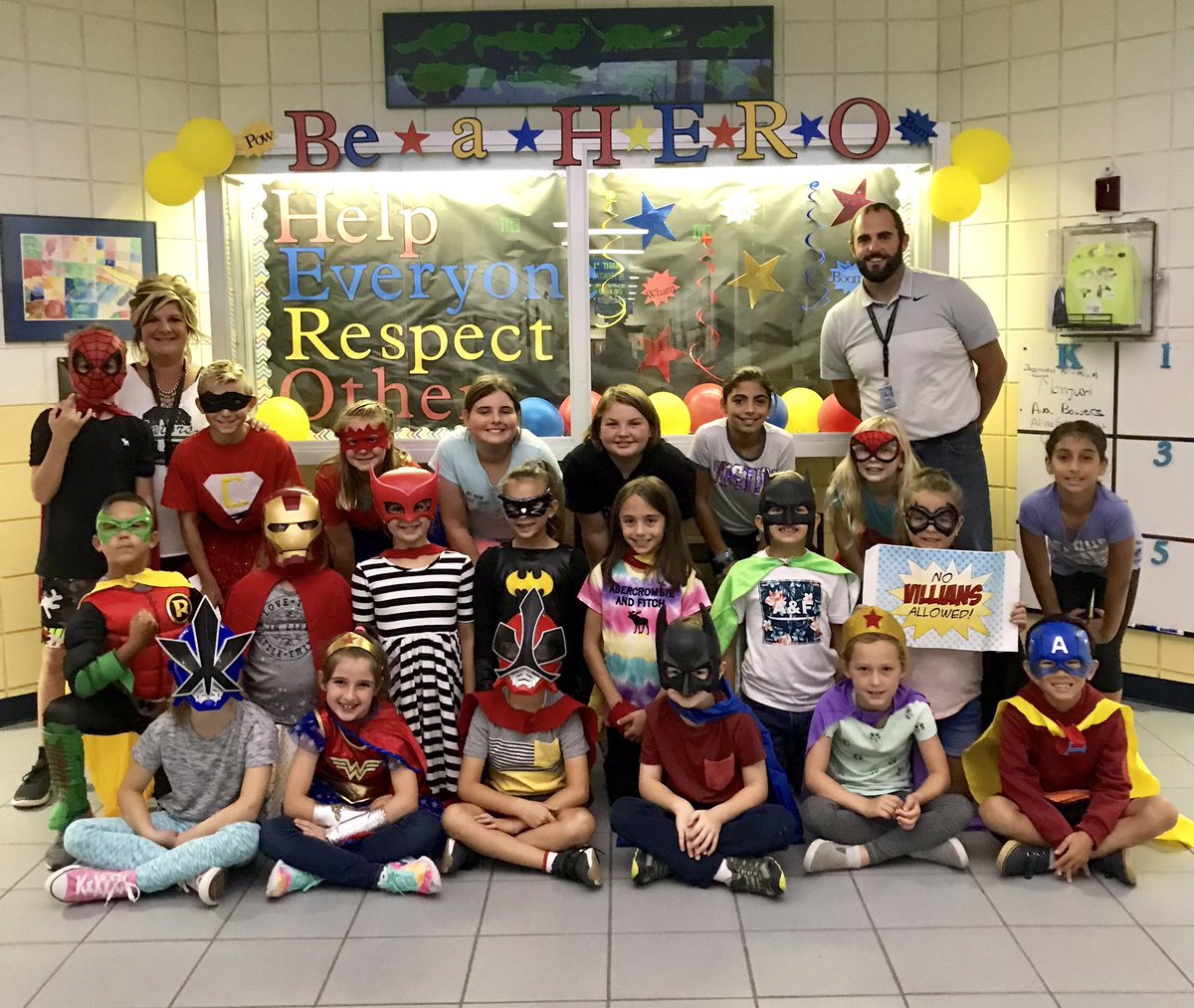 wesleyni's tweet photo. Wonderful day at TC as we kicked off our theme of “Be a H.E.R.O” at our Leader In Me Assembly. Our amazing Student Lighthouse Team showed the entire school that it doesn’t take a cape or a mask to be a hero! Everyone can “Be a H.E.R.O!” @CreekGators @Daniel_Spitzley https://t.co/HrGcXSRlHe