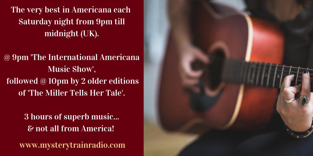 9PM UK = #Americana time! Michael Park with new trks from non American artists/bands & 10PM Karen Miller hosts 'The Miller Tells Her Tale' inc. @thelowanthem @HappyWoman9 @joshritter @LoriMcKennaMA @hayescarll. Listen @ mysterytrainradio.com/listen or @tunein - tunein.com/radio/Mystery-…