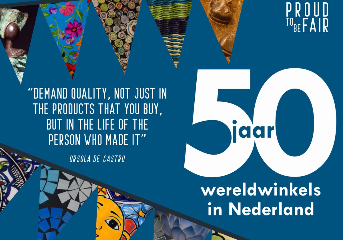 50 jaar geleden opende de eerste Wereldwinkel in Nederland! Wij vieren dit vandaag met hapjes, drankjes, leuke korting op een aantal artikelen&amp;een klein presentje voor onze klanten (zolang de voorraad strekt). #Wereldwinkel #Groningen #50jaarwereldwinkels #proudtobefair