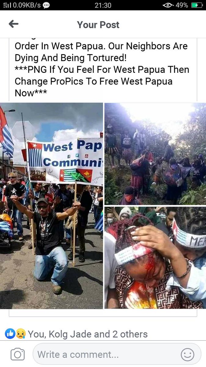 NokiJackson's tweet photo. I Support And and Stand For West Papuaean Referendum .... https://t.co/UibE2lsJvi