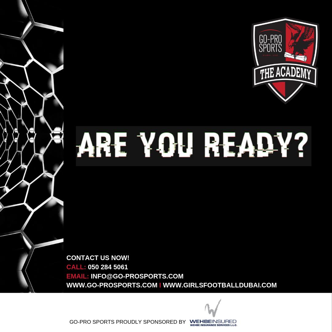 GoProSport's tweet photo. 😎Summer is over! School is back! ⚽ Go-Pro Academy opens tomorrow, Sunday 8th September. Are you ready.... To be the BEST you can be?? ☎️Call us to book your spot 050 2845061#footballdubai #Dubaikids #UEFAcoaches #specializedprograms #pathways #wehbeinsured https://t.co/ZeOm26hgN7