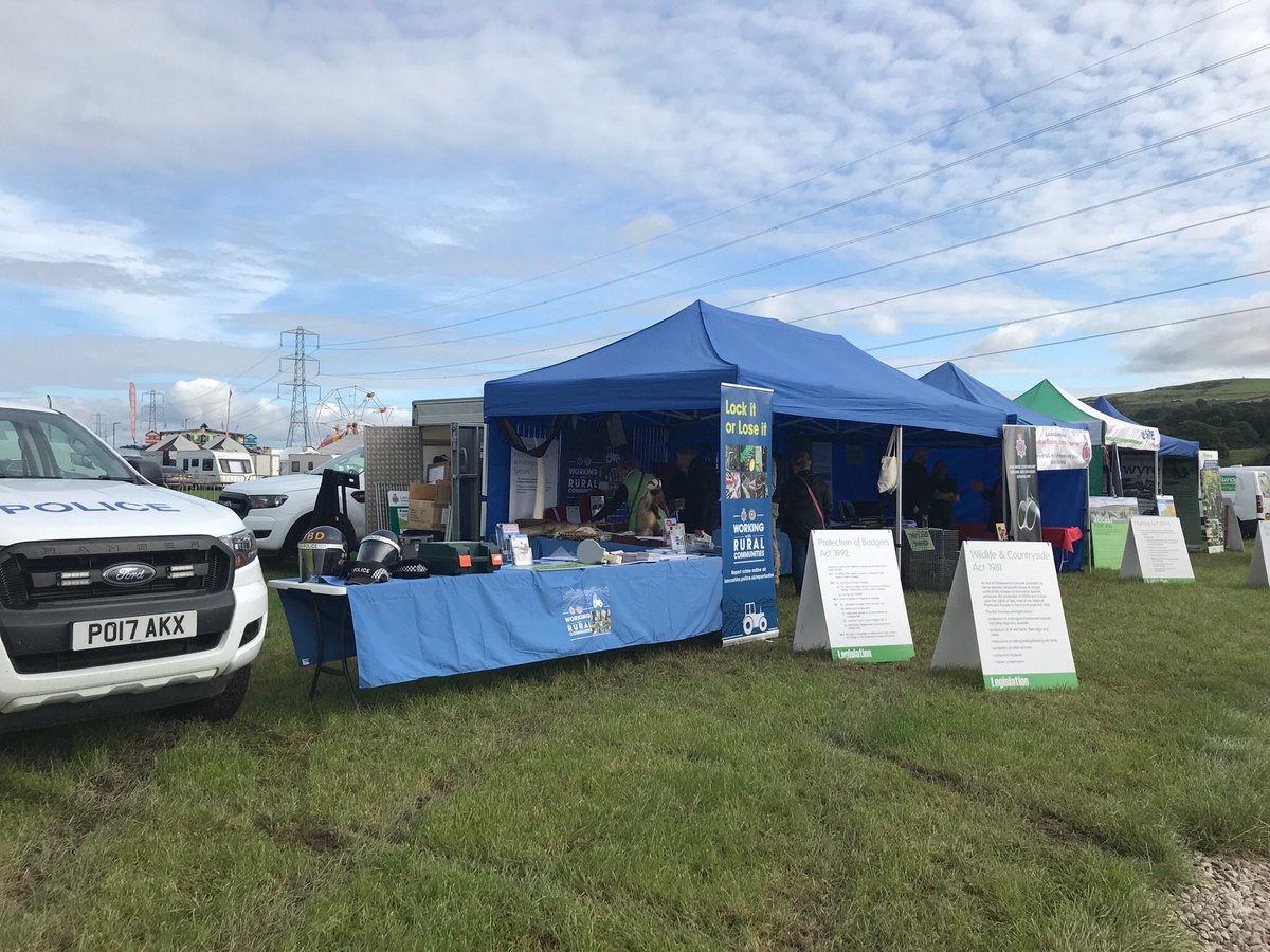 All set up and ready to go at @lancashiregame Come and say hello to our Firearm Licensing team and some of our rural policing team