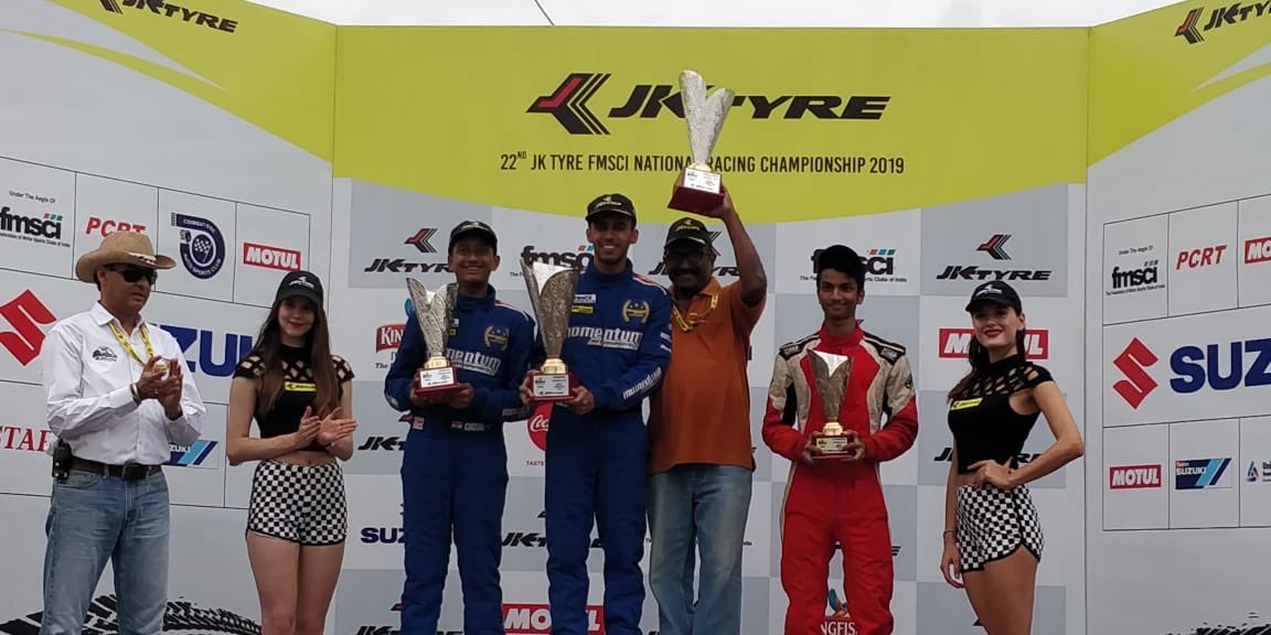 Round 2 of JKTyre NRC. Qualified first🥇 and finished second 🥈in two races. 🏆🏎 Great weekend for the team @teammomentum16 bagging seven trophies over the weekend. Thanks @rash269 @gk_kamal_ @jktyre_motorsport @jason_j_vijayananda  #happychi #latepost #racing #racingcars #jknrc