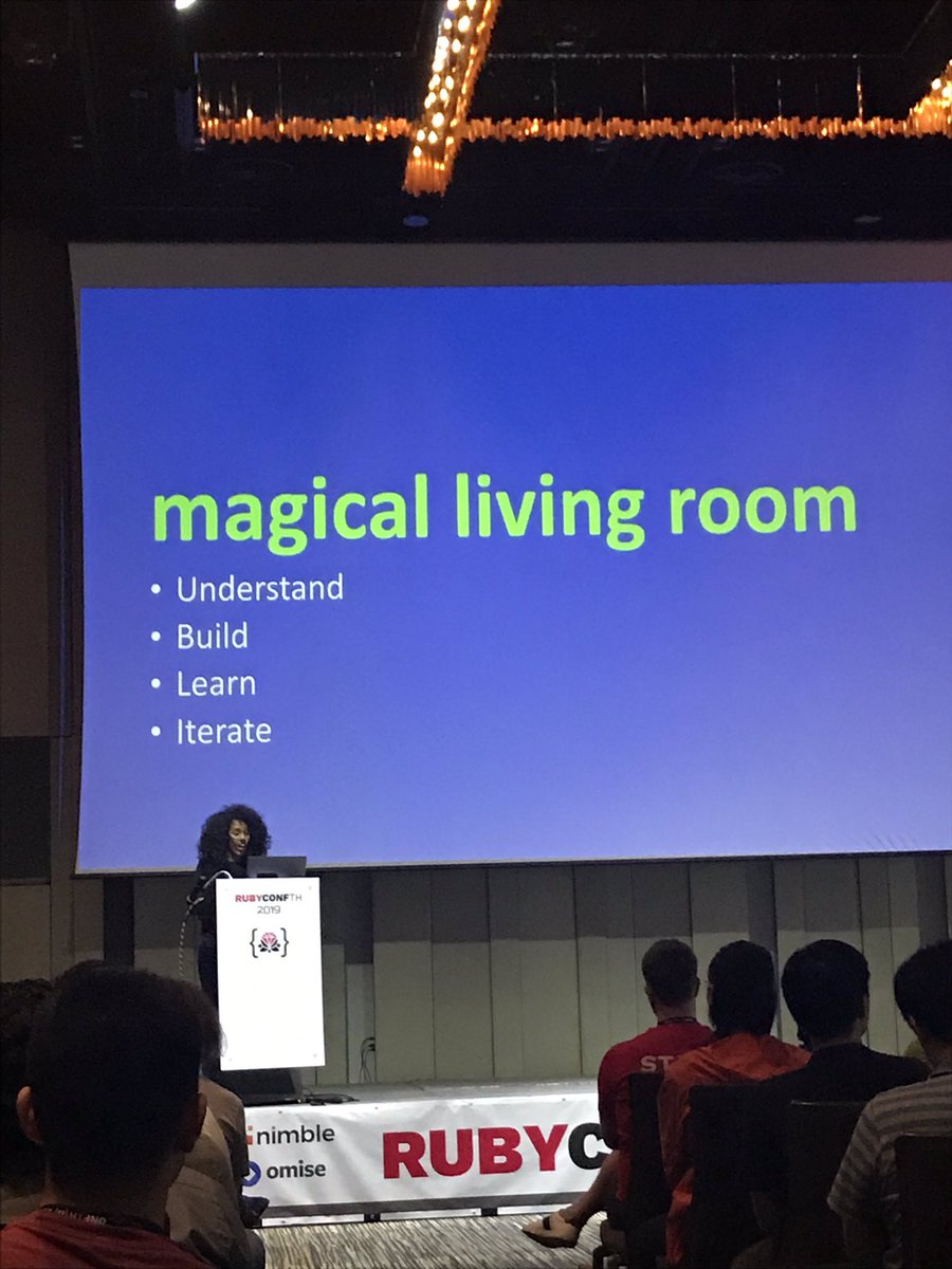 Inspired by the beautiful story about ways your mother built a strong community in her magical living room. Thank you, <a href="/saronyitbarek/">Saron</a> <a href="/rubyconfth/">RubyConf Thailand</a> #rubyconfth