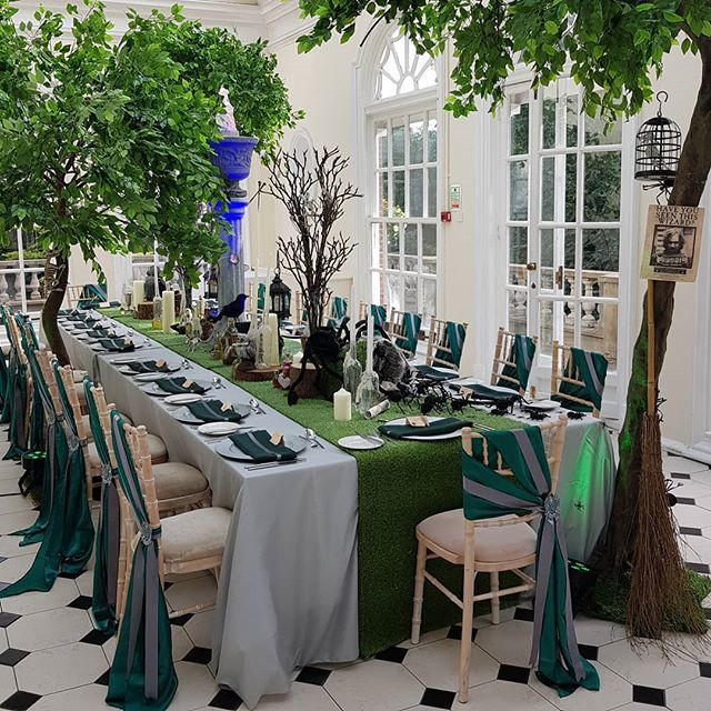 Harry Potter, forbidden Forest, goblet of fire themed dinner party <a href="/huntonpark/">Hunton Park</a> last night #harrypotter #forbiddenforest #gobletoffire #harrypotterparty #harrypottertheme #forbiddenforesttheme #themedpartyhire #themedparty #partyhire #partyhireherts #huntonpark