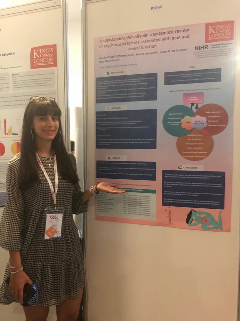DrAysnrKlc's tweet photo. Fascinating overview of psychosocial factors and preliminary model of Vulvodynia by @ChisariClaudia -
so needed in such a prevalent and under-researched condition @ehps2019 #teamkcl #vulvodynia #ehps2019 https://t.co/8OOLHZ1aNP