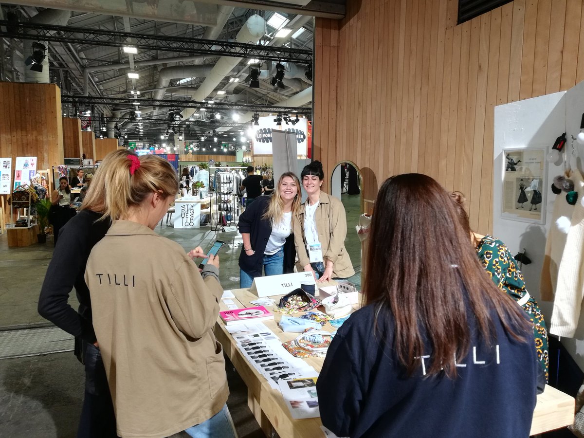 At the <a href="/whosnextdotcom/">Who's Next</a> with my amazing team <a href="/tillicouture/">Tilli</a>. Feel free to visit our stand :)