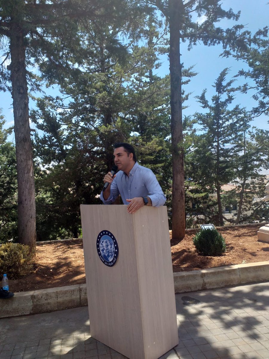 aub_hes's tweet photo. #USP6 scholar Hanan, Mr. Saleh Bou Mansour president of Jabal Cheikh Municipalities Federation, Dr. @MalekTabbal director of AUB LEAD program and Mr. Bassam Dalal, Rashaya municipality president giving speeches prior to the hike @AUB_Lebanon @USAIDMiddleEast https://t.co/BQm8v34Kxe