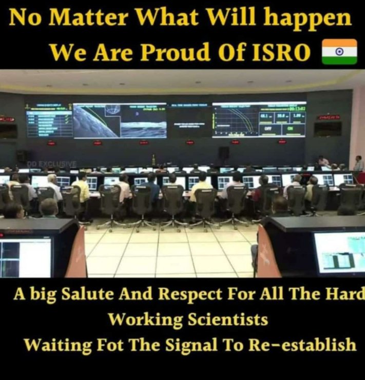susintharan's tweet photo. @isro We are awaiting for good news from orbitor @isro https://t.co/OZrCgj8C7y