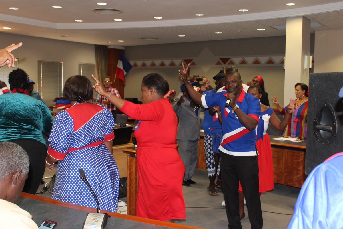 pdm_namibia's tweet image. PDM President McHenry Venaani has announced the launch of the party's election manifesto that is scheduled to take place this month-end. 
He made the announcement while addressing members of the party's Central Committee Meeting underway in Windhoek @mvenaani #IPPR