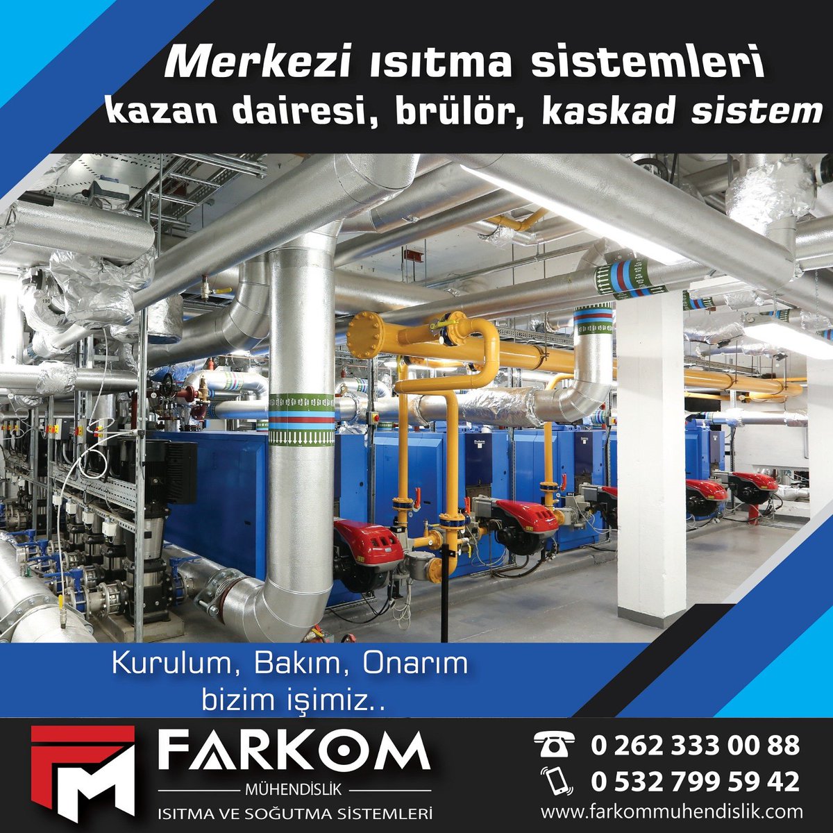 Merkezi ısıtma sistemleri, kazan dairesi, brülör, kaskad sistem hizmetlerimiz mevcuttur..

#kocaeli #izmit #kombi #klima #ısıtmasistemleri #soğutmasistemleri #farkom #farkommuhendislik #garanti #dogalgaz #doğalgaz #merkezisistem #brülör #kazan #servis #bakım #yedek #şofben #tamir