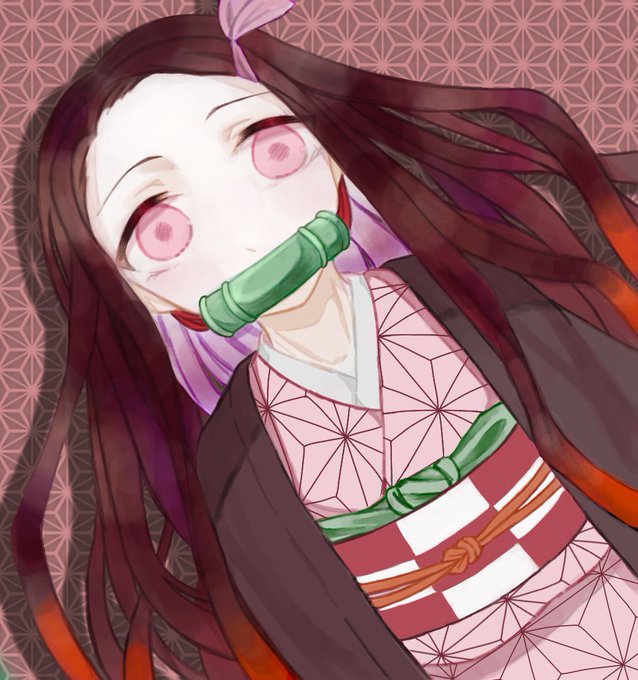 誤報に踊らないりんご🍾さんがTwitterに投稿した竈門禰豆子(鬼滅の刃)のイラスト。