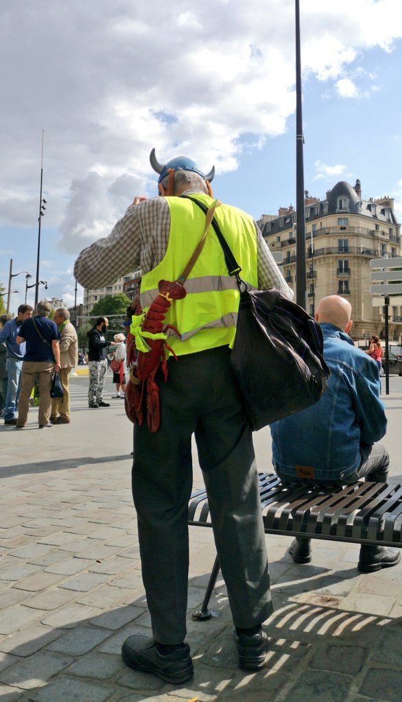 Kit du parfait #GiletsJaunes : toujours avoir son homard en plastique à portée de main. pic.x.com/ewNBA29WMa