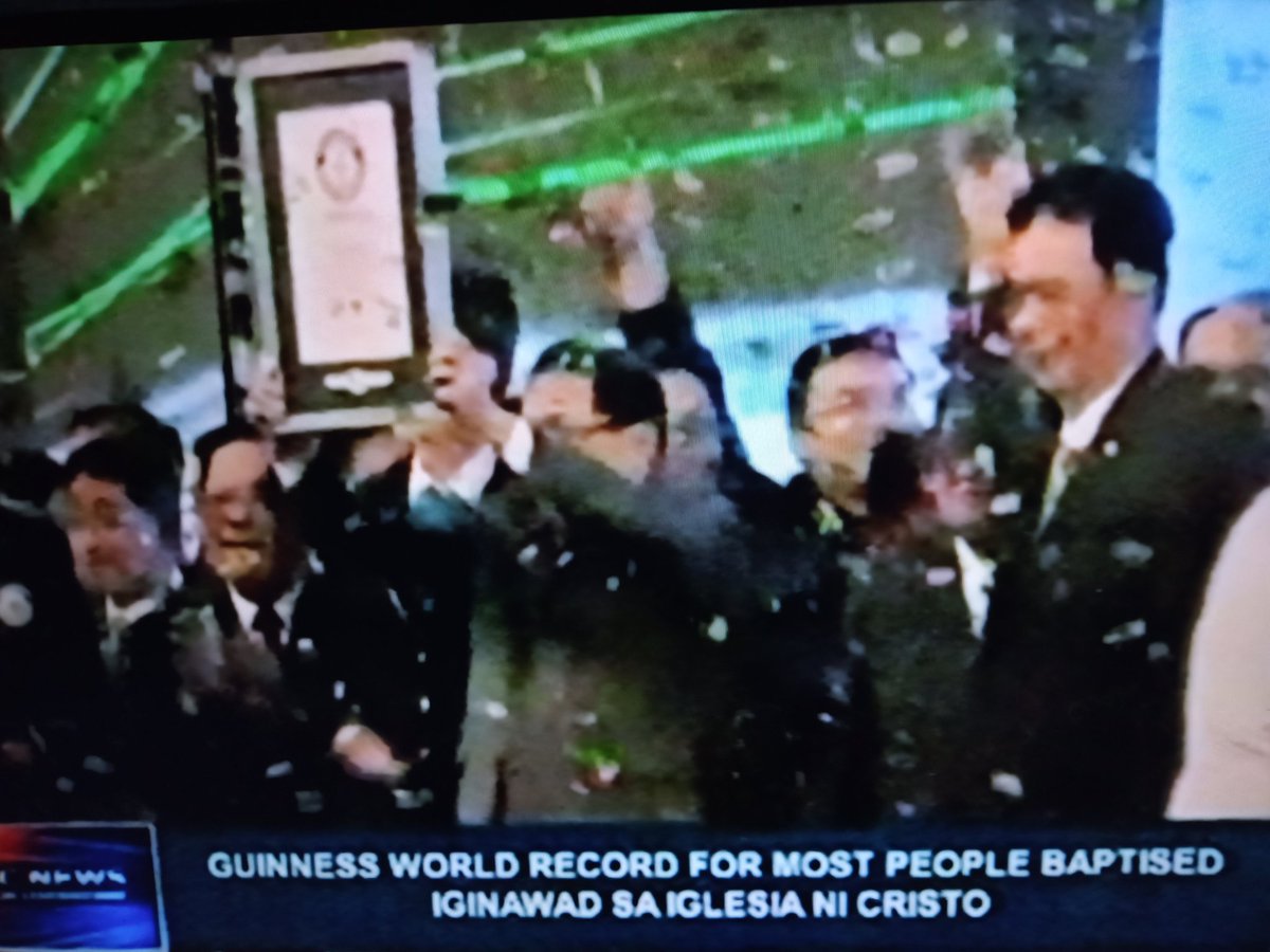 David99324669's tweet photo. Congratz po sa lahat for the new record 
#INCGrandBaptism2019 https://t.co/kOunHUiZz1